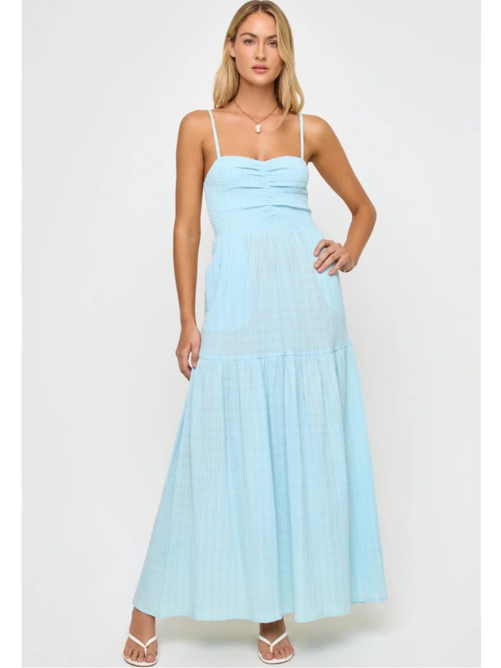 Anthropologie LSPACE Mallorca Maxi Dress in Ibiza Blue New!